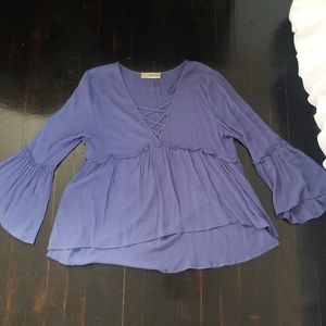Francesca's Bell Sleeve Blouse